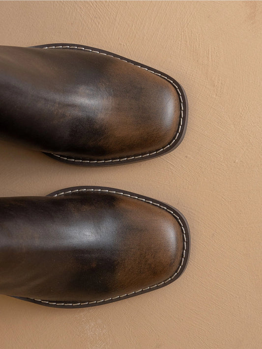 The Dakota | Brown Heeled Chelsea Bootie