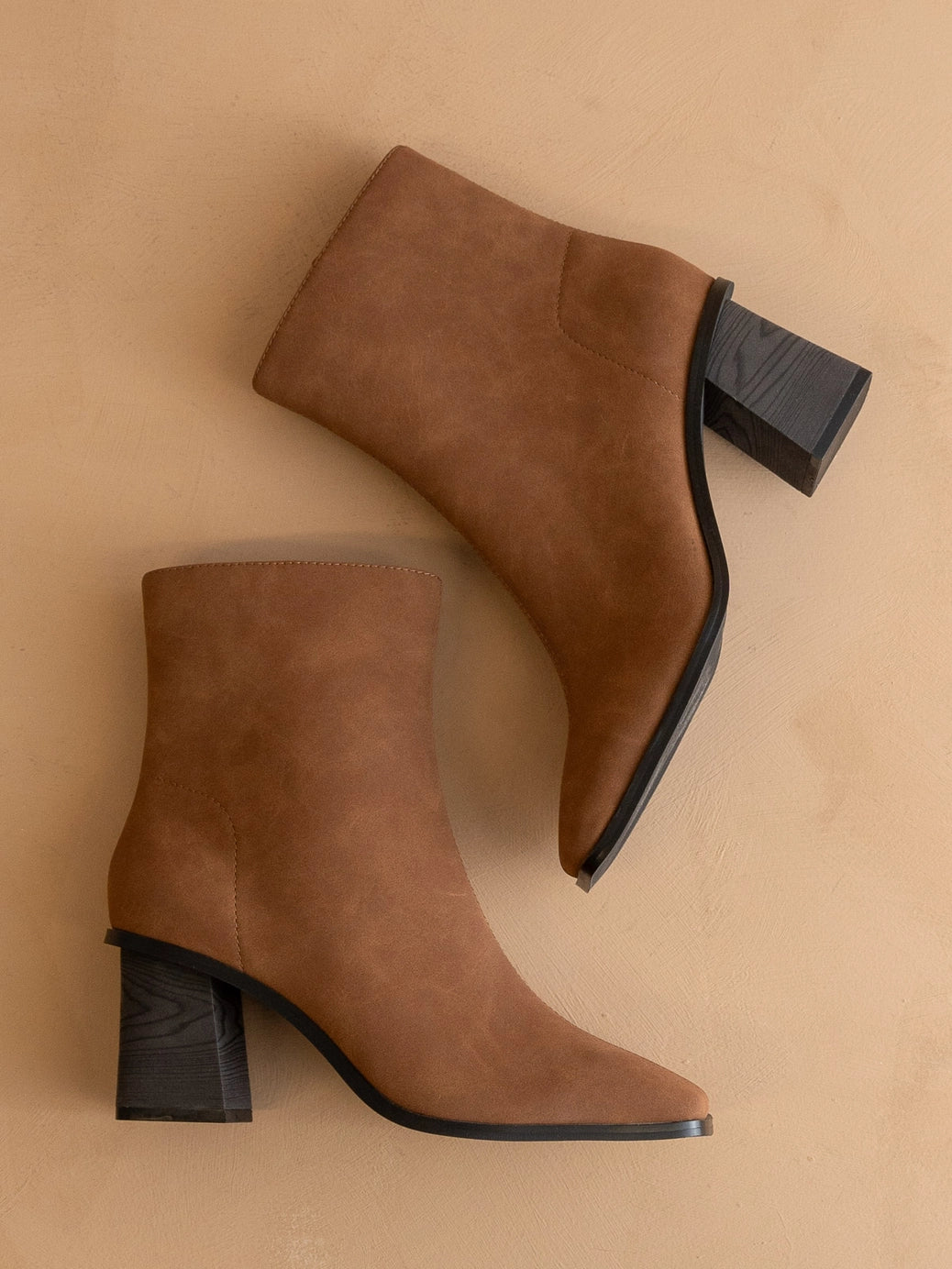 The Vera Brown | Square Toe Ankle Boot